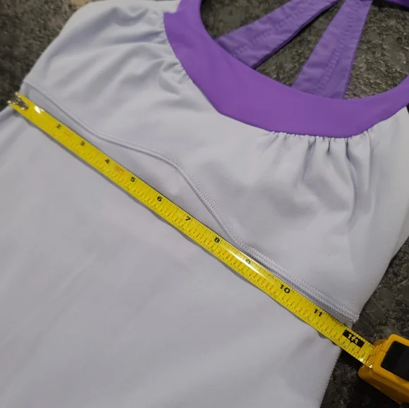 Lululemon Scoop Me Up Tank Built-In Bra Power Purple Racerback Halter Size 4 - Picture 10 of 14
